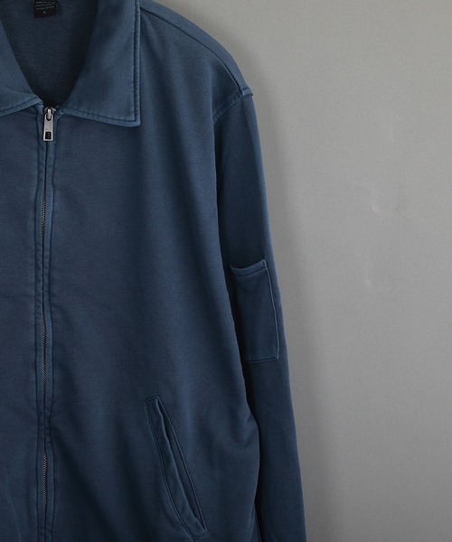 VIBGYOR（ヴィブジョー）の「ピグメント加工 裏毛スウェット ZIP ジャケット（その他アウター・メンズ・ダークブルー/ベージュ/ブラック・LARGE/MEDIUM）」の16枚目の写真