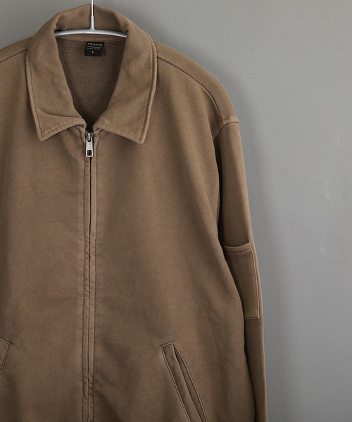 VIBGYOR（ヴィブジョー）の「ピグメント加工 裏毛スウェット ZIP ジャケット（その他アウター・メンズ・ダークブルー/ベージュ/ブラック・LARGE/MEDIUM）」の8枚目の写真