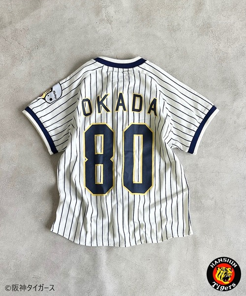 MARKEY'S（マーキーズ）の「【阪神タイガース】別注ベースボールシャツ（kids/S～L）（シャツ/ブラウス・キッズ・ホワイト系2/ホワイト系1/ホワイト系9/ホワイト系8/ホワイト系7/ホワイト系5/ホワイト系3/ホワイト系6/ホワイト系4/ホワイト・L/M/S）」の5枚目の写真