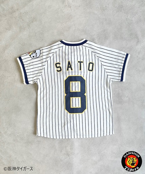 MARKEY'S（マーキーズ）の「【阪神タイガース】別注ベースボールシャツ（kids/S～L）（シャツ/ブラウス・キッズ・ホワイト系2/ホワイト系1/ホワイト系9/ホワイト系8/ホワイト系7/ホワイト系5/ホワイト系3/ホワイト系6/ホワイト系4/ホワイト・L/M/S）」の18枚目の写真