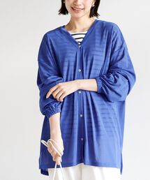 スラブニットソーワイドカーディガン