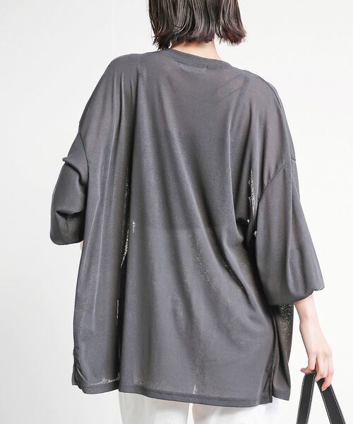 rps(アールピーエス)の「スラブニットソーワイドカーディガン(カーディガン/ボレロ・レディース・ライトグレー/グリーン系その他/チャコールグレー/ブルー・フリー)」の11枚目の写真