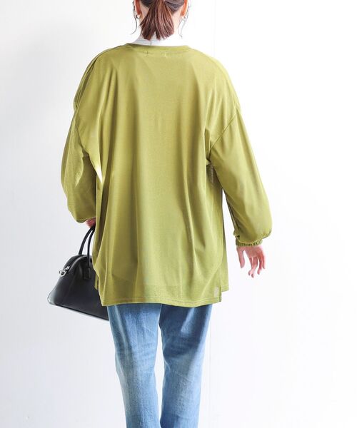 rps(アールピーエス)の「スラブニットソーワイドカーディガン(カーディガン/ボレロ・レディース・ライトグレー/グリーン系その他/チャコールグレー/ブルー・フリー)」の15枚目の写真