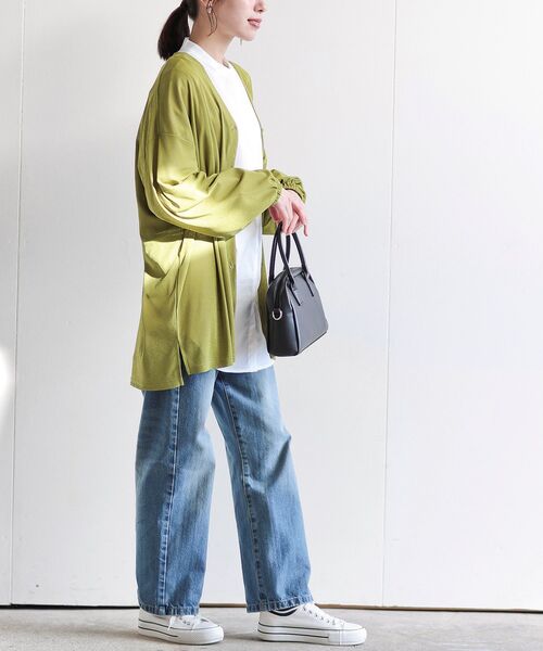 rps(アールピーエス)の「スラブニットソーワイドカーディガン(カーディガン/ボレロ・レディース・ライトグレー/グリーン系その他/チャコールグレー/ブルー・フリー)」の16枚目の写真