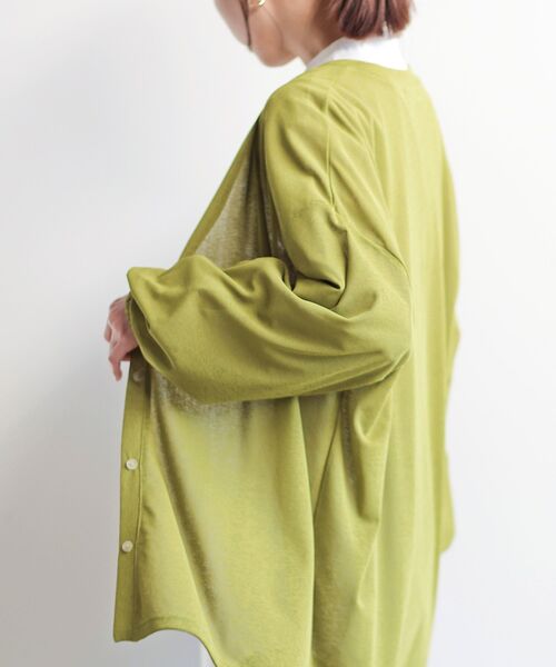 rps(アールピーエス)の「スラブニットソーワイドカーディガン(カーディガン/ボレロ・レディース・ライトグレー/グリーン系その他/チャコールグレー/ブルー・フリー)」の18枚目の写真