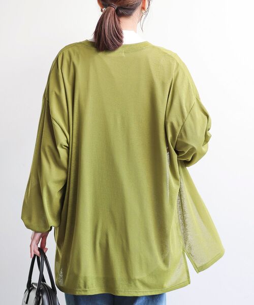 rps(アールピーエス)の「スラブニットソーワイドカーディガン(カーディガン/ボレロ・レディース・ライトグレー/グリーン系その他/チャコールグレー/ブルー・フリー)」の19枚目の写真