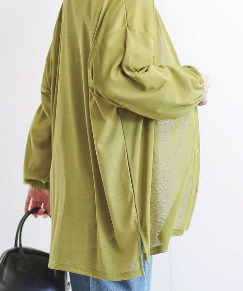 rps(アールピーエス)の「スラブニットソーワイドカーディガン(カーディガン/ボレロ・レディース・ライトグレー/グリーン系その他/チャコールグレー/ブルー・フリー)」の20枚目の写真