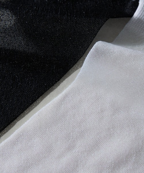 CIAOPANIC（チャオパニック）の「シアーラメソックス（ソックス/靴下・レディース・ブラック/ホワイト・FREE）」の8枚目の写真