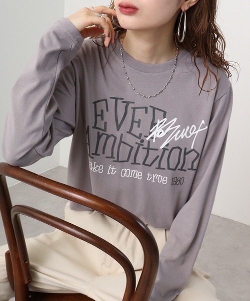 FUNALIVE(ファンアライブ)の「プリントロングスリーブTシャツ(Tシャツ/カットソー・メンズ・スミクロ/ミント/ラベンダー/ネイビー/ホワイト/ホワイト系その他/ライトグレー/ブラック系その他/ブラック/グレイッシュベージュ/サックスブルー/ペールイエロー・M/L/LL)」の7枚目の写真
