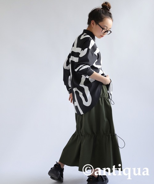 antiqua（アンティカ）の「アート柄シャツ（シャツ/ブラウス・キッズ・ブラック・160/150/140）」の15枚目の写真