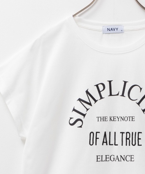 NAVY(ネイビー)の「NAVY アーチプリントTシャツ(Tシャツ/カットソー・レディース・ベージュ/ホワイト/ブラウン・M/L/S/XL)」の5枚目の写真
