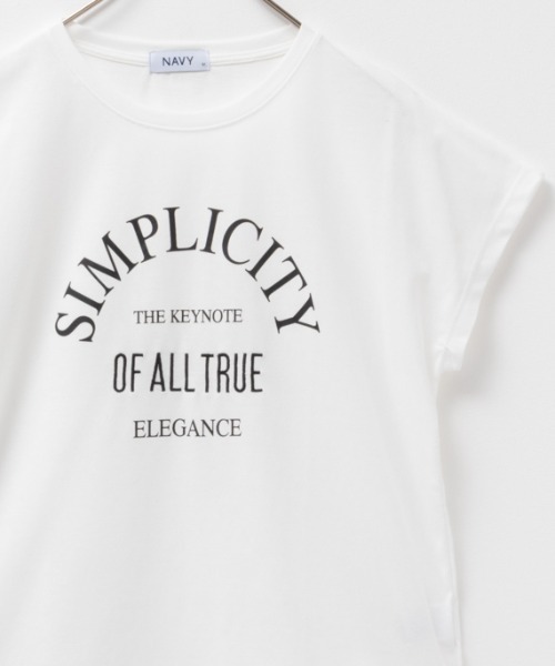 NAVY(ネイビー)の「NAVY アーチプリントTシャツ(Tシャツ/カットソー・レディース・ベージュ/ホワイト/ブラウン・M/L/S/XL)」の10枚目の写真