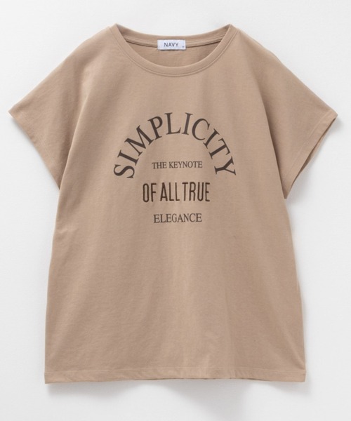 NAVY(ネイビー)の「NAVY アーチプリントTシャツ(Tシャツ/カットソー・レディース・ベージュ/ホワイト/ブラウン・M/L/S/XL)」の8枚目の写真