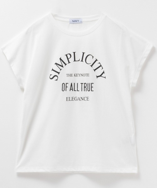 NAVY(ネイビー)の「NAVY アーチプリントTシャツ(Tシャツ/カットソー・レディース・ベージュ/ホワイト/ブラウン・M/L/S/XL)」の9枚目の写真