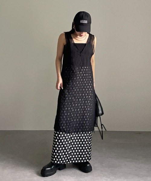 MECRE ジャガードペンシルスカート BLACK mサイズ