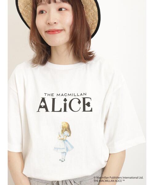 Samansa Mos2（サマンサ モスモス）の「【Alice×SamansaMos2】アリスプリントTシャツ（Tシャツ/カットソー・レディース・ベージュ/キナリ/オフホワイト・F）」の5枚目の写真