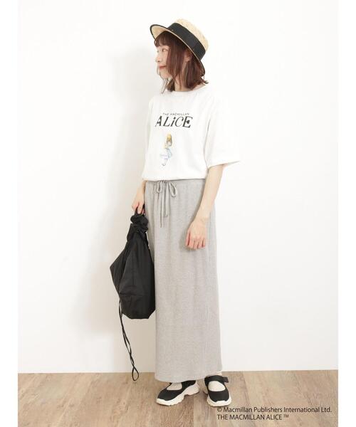 Samansa Mos2（サマンサ モスモス）の「【Alice×SamansaMos2】アリスプリントTシャツ（Tシャツ/カットソー・レディース・ベージュ/キナリ/オフホワイト・F）」の6枚目の写真
