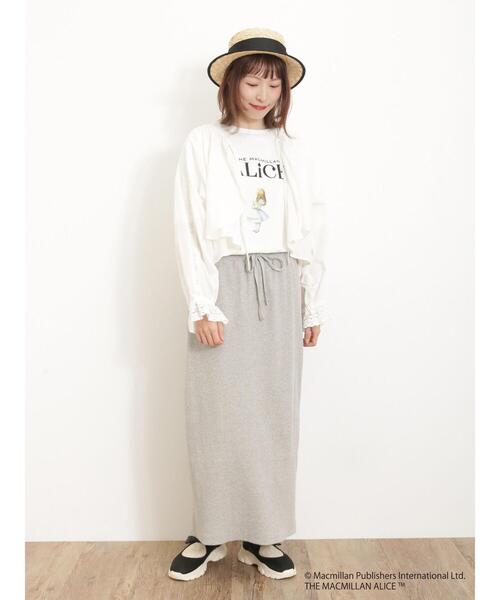 Samansa Mos2（サマンサ モスモス）の「【Alice×SamansaMos2】アリスプリントTシャツ（Tシャツ/カットソー・レディース・ベージュ/キナリ/オフホワイト・F）」の9枚目の写真