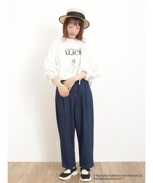 Samansa Mos2（サマンサ モスモス）の「【Alice×SamansaMos2】アリスプリントTシャツ（Tシャツ/カットソー・レディース・ベージュ/キナリ/オフホワイト・F）」の10枚目の写真