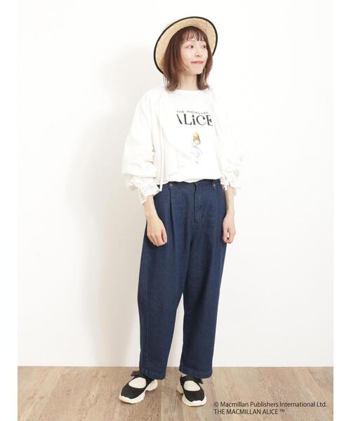 Samansa Mos2（サマンサ モスモス）の「【Alice×SamansaMos2】アリスプリントTシャツ（Tシャツ/カットソー・レディース・ベージュ/キナリ/オフホワイト・F）」の11枚目の写真