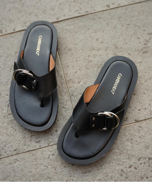 CAMINANDO（カミナンド）の「CAMINANDO(カミナンド) THONG PLATFORM SANDALS/2427/（サンダル・レディース・ブラック・6/7/8）」の7枚目の写真