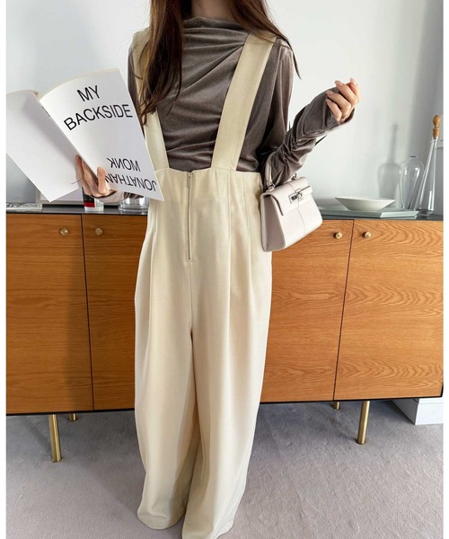 gangbenlian304ページ 楽天市場】フロントジップハイウエストサロペット レディース 秋 冬 春