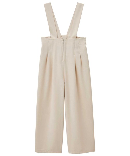 GeeRA（ジーラ）の「【S-XLサイズ展開】フロントジップハイウエストサロペットワイドパンツ（サロペット/オーバーオール・レディース・ブラック/ライトベージュ/チャコール/ブラウン・SMALL/MEDIUM/LARGE/X-LARGE）」の13枚目の写真