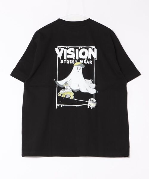 VISION STREET WEAR(ヴィジョンストリートウェア)の「【VISION STREET WEAR】オリジナルグラフィック ゴーストイラストプリントTシャツ / バックプリント(Tシャツ/カットソー・レディース・ホワイト/ブラック/ターコイズブルー・MEDIUM/LARGE/X-LARGE)」の6枚目の写真