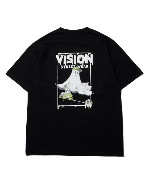 VISION STREET WEAR(ヴィジョンストリートウェア)の「【VISION STREET WEAR】オリジナルグラフィック ゴーストイラストプリントTシャツ / バックプリント(Tシャツ/カットソー・レディース・ホワイト/ブラック/ターコイズブルー・MEDIUM/LARGE/X-LARGE)」の10枚目の写真
