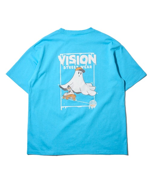 VISION STREET WEAR(ヴィジョンストリートウェア)の「【VISION STREET WEAR】オリジナルグラフィック ゴーストイラストプリントTシャツ / バックプリント(Tシャツ/カットソー・レディース・ホワイト/ブラック/ターコイズブルー・MEDIUM/LARGE/X-LARGE)」の12枚目の写真