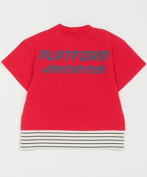 kladskap(クレードスコープ)の「裾レイヤード風電車半袖Tシャツ(Tシャツ/カットソー・キッズ・ライトブルー/レッド・90cm/100cm/110cm/120cm/130cm)」の9枚目の写真