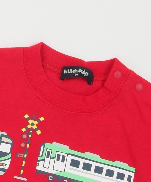 kladskap(クレードスコープ)の「裾レイヤード風電車半袖Tシャツ(Tシャツ/カットソー・キッズ・ライトブルー/レッド・90cm/100cm/110cm/120cm/130cm)」の8枚目の写真