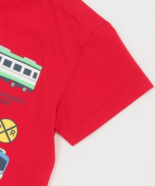 kladskap(クレードスコープ)の「裾レイヤード風電車半袖Tシャツ(Tシャツ/カットソー・キッズ・ライトブルー/レッド・90cm/100cm/110cm/120cm/130cm)」の7枚目の写真