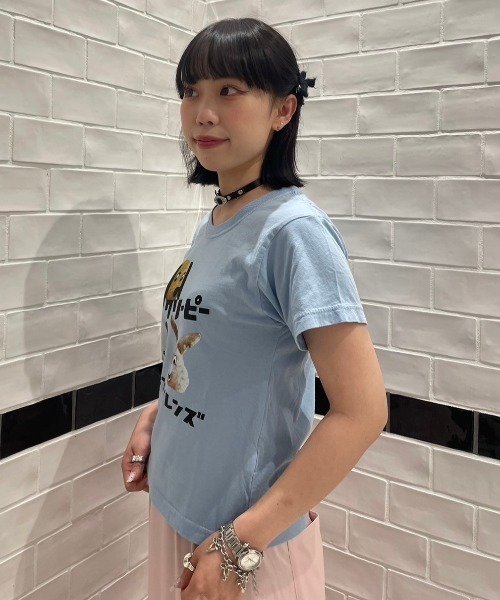 Candy Stripper(キャンディストリッパー)の「CREEPY ANIMALS Tシャツ(Tシャツ/カットソー・レディース・オフホワイト/ライトブルー/ブラック・1/2/3)」の10枚目の写真
