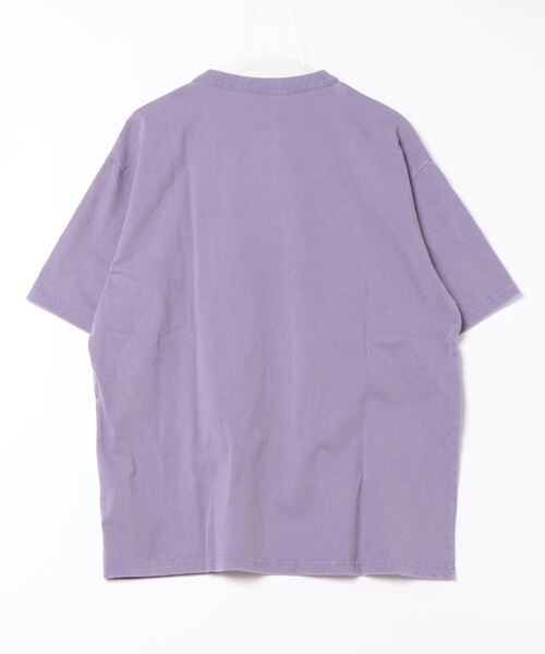 ROUGH TRADE(ラフトレード)の「USAコットン ピグメント ヘンリーネック半袖TEE(M1)(Tシャツ/カットソー・メンズ・アイボリー/パープル/チャコールグレー・X-LARGE/LARGE/MEDIUM)」の4枚目の写真