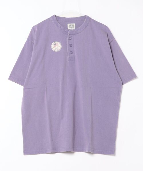 ROUGH TRADE(ラフトレード)の「USAコットン ピグメント ヘンリーネック半袖TEE(M1)(Tシャツ/カットソー・メンズ・アイボリー/パープル/チャコールグレー・X-LARGE/LARGE/MEDIUM)」の16枚目の写真