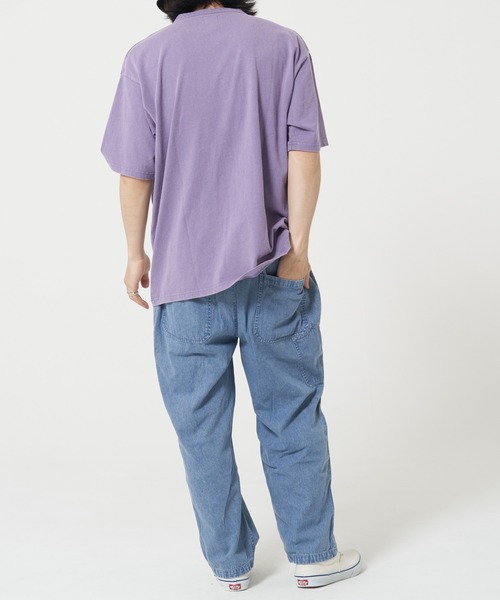 ROUGH TRADE(ラフトレード)の「USAコットン ピグメント ヘンリーネック半袖TEE(M1)(Tシャツ/カットソー・メンズ・アイボリー/パープル/チャコールグレー・X-LARGE/LARGE/MEDIUM)」の15枚目の写真