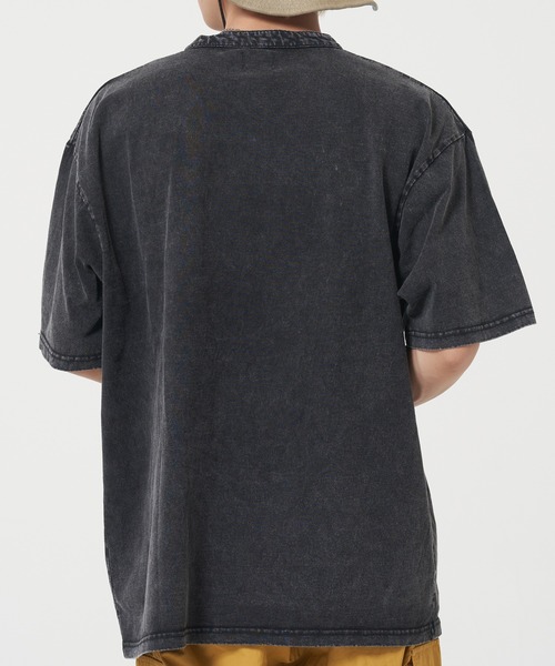 ROUGH TRADE(ラフトレード)の「USAコットン ピグメント ヘンリーネック半袖TEE(M1)(Tシャツ/カットソー・メンズ・アイボリー/パープル/チャコールグレー・X-LARGE/LARGE/MEDIUM)」の6枚目の写真