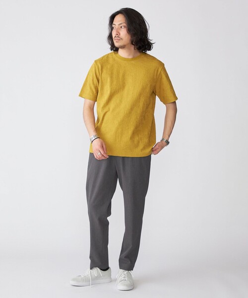 SHIPS: リンクス ジャカード リーフ Tシャツ セール】SHIPS: リンクス ジャカード リーフ Tシャツ（Tシャツ