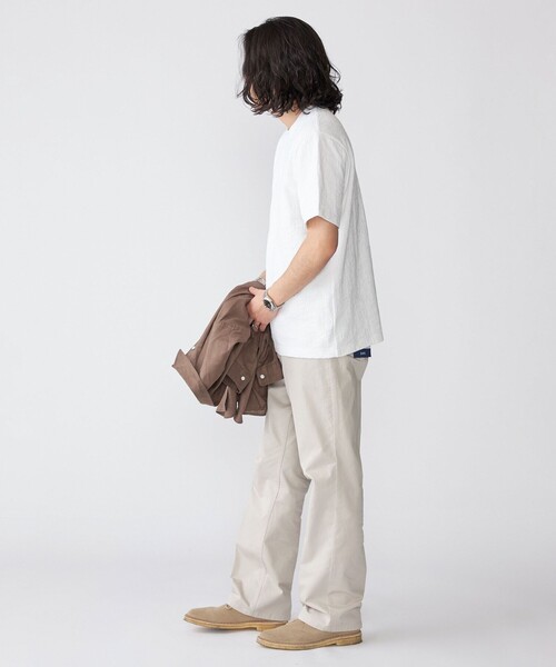 SHIPS(シップス)の「SHIPS: リンクス ジャカード リーフ柄 Tシャツ(Tシャツ/カットソー・メンズ・ホワイト/マスタード/チャコールグレー/ネイビー・SMALL/X-LARGE/LARGE/MEDIUM)」の11枚目の写真
