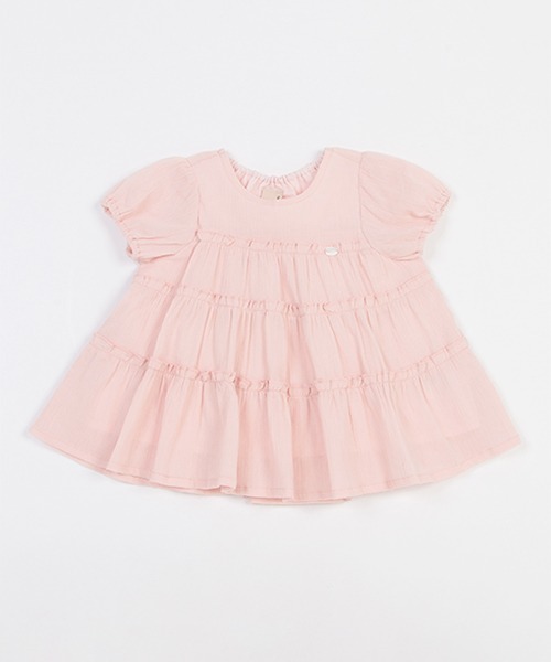 petit main（プティマイン）の「【スマイルシリーズ】楊柳チュニック(キッズサイズ)（チュニック・キッズ・ライトブルー/イエロー/ライトピンク/オレンジ/ライトグレー・100cm/120cm/130cm/110cm/90cm/80ｃｍ）」の4枚目の写真