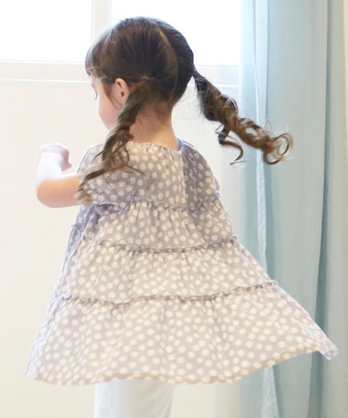 petit main（プティマイン）の「【スマイルシリーズ】楊柳チュニック(キッズサイズ)（チュニック・キッズ・ライトブルー/イエロー/ライトピンク/オレンジ/ライトグレー・100cm/120cm/130cm/110cm/90cm/80ｃｍ）」の8枚目の写真