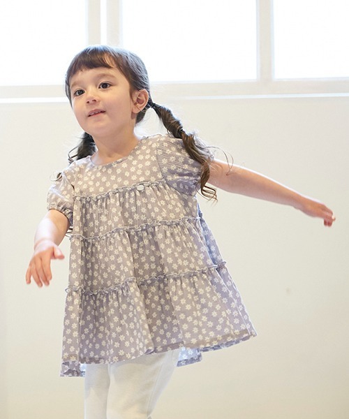 petit main（プティマイン）の「【スマイルシリーズ】楊柳チュニック(キッズサイズ)（チュニック・キッズ・ライトブルー/イエロー/ライトピンク/オレンジ/ライトグレー・100cm/120cm/130cm/110cm/90cm/80ｃｍ）」の7枚目の写真