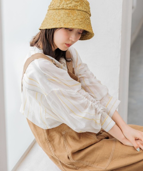 niko and...(ニコアンド)の「プレミアムローンドロストシャツ(シャツ/ブラウス・レディース・グリーン/ホワイト/ピンク/ネイビー/イエロー・SHORT/LONG)」の4枚目の写真