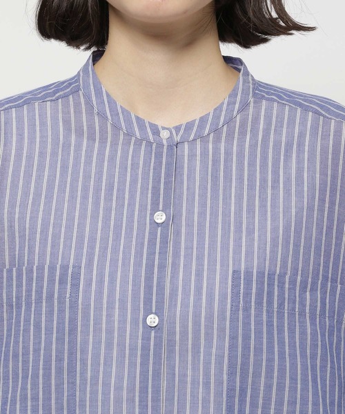 niko and...(ニコアンド)の「プレミアムローンドロストシャツ(シャツ/ブラウス・レディース・グリーン/ホワイト/ピンク/ネイビー/イエロー・SHORT/LONG)」の7枚目の写真