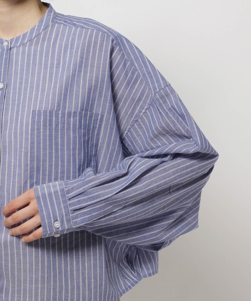 niko and...(ニコアンド)の「プレミアムローンドロストシャツ(シャツ/ブラウス・レディース・グリーン/ホワイト/ピンク/ネイビー/イエロー・SHORT/LONG)」の9枚目の写真