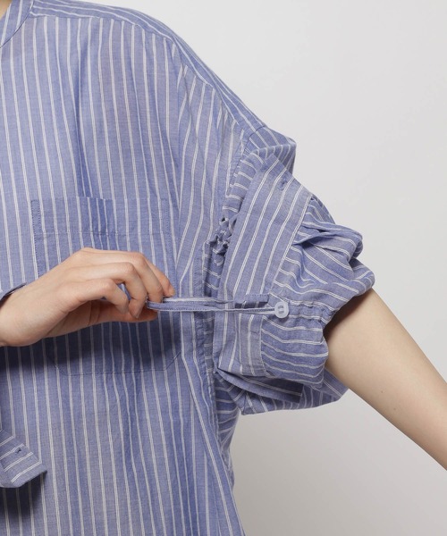 niko and...(ニコアンド)の「プレミアムローンドロストシャツ(シャツ/ブラウス・レディース・グリーン/ホワイト/ピンク/ネイビー/イエロー・SHORT/LONG)」の11枚目の写真