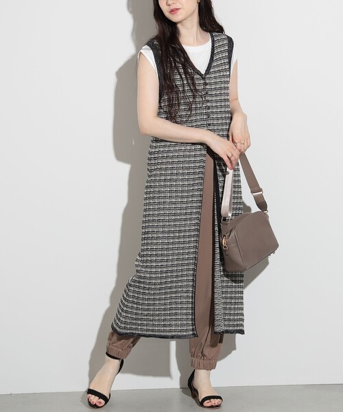 BEAMS HEART / ラメニットジレ × プルオーバー セット（セットアイテム）（ワンピース）｜BEAMS HEART（ビームスハート）