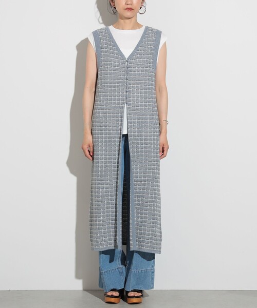 美品　BEAMS HEART / ラメニットジレ × プルオーバー セット BEAMS - 美品 BEAMS HEART / ラメニットジレ × プルオーバー セットの