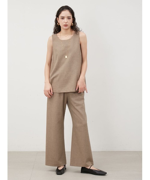 Mila Owen（ミラオーウェン）の「ジョーゼットジャージーSET【手洗い可能】（ワンピース・レディース・モカ/アイボリー/ブラック・0/1/00）」の7枚目の写真